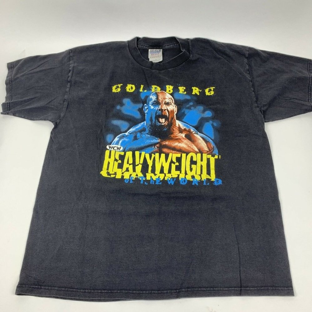 Rare VTG WCW Bill Goldberg Heavyweight Champion of the World T Shirt 2000s XL